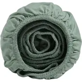 Yumeko Drap-Housse Yumeko Jade Green (Percale)-180 x 210 cm