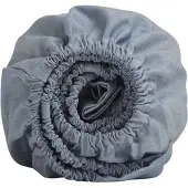 Yumeko Drap-Housse Yumeko Blue Chambray (Tencel)-160 x 200 cm