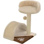 vidaXL Arbre à chat Sisal 40 cm Beige et brun