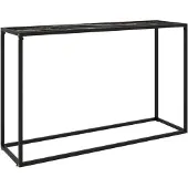 vidaXL Table console Noir 120x35x75 cm Verre trempé