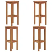 vidaXL Tabouret de bar 4 pcs. bois massif acacia