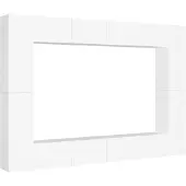 vidaXL Ensemble de 8 meubles TV blanc en bois composite
