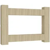 vidaXL Ensemble d'armoires TV de 10 pièces en bois de chêne Sonoma