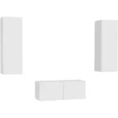 vidaXL Ensemble de meubles TV 3 pièces blanc en bois composite