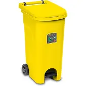 Kerbl Stefanplast Urban-Eco 80 litre bin, Poubelle, Jaune