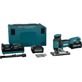 Makita Scie sauteuse Pommeau XGT + 2 batteries 2,5 Ah + 1 Chargeur rapide + Coffret Makpac - - JV001GD201