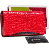 Peterson Portefeuille laqué avec un élégant motif croco -