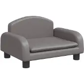 vidaXL Lit pour chien Gris 50x40x30 cm Similicuir