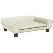 vidaXL Lit pour chien crème 70x48x22 cm velours