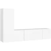 vidaXL Ensemble de meubles TV 3 pièces blanc en bois composite