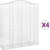 vidaXL Gabions 4 pcs voûtés 200x50x220/240 cm en fer