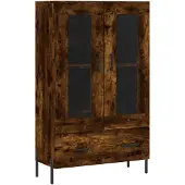 vidaXL Highboard chêne fumé 69,5x31x115 cm Bois composite