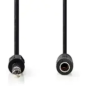Nedis Stereo-Audiokabel | 6.35 mm Stecker | 6.35 mm Buchse | Vernickelt | 5.00 m | Rund | Schwarz |