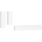 vidaXL Ensemble de 4 armoires TV blanc en bois composite