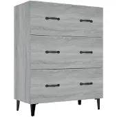 vidaXL Sideboard Gris Sonoma 69,5x34x90 cm Matériau dérivé du bois