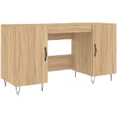 vidaXL Bureau Chêne Sonoma 140x50x75 cm Bois composite