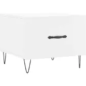 vidaXL Table basse blanc brillant 50x50x40 cm bois composite