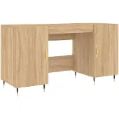 vidaXL Bureau Chêne Sonoma 140x50x75 cm Bois composite