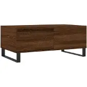 vidaXL Table basse marron imitation chêne 90x50x36,5 cm Bois composite