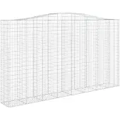 vidaXL Panier de gabion incurvé 400x50x220/240 cm fer galvanisé