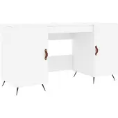 vidaXL Bureau blanc 140x50x75 cm bois composite