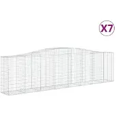 vidaXL Gabions 7 pcs voûtés 400x50x100/120 cm en fer