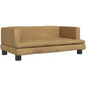 vidaXL Lit pour chien Marron 80x45x30 cm velours