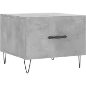 vidaXL Table basse gris béton 50x50x40 cm Bois composite