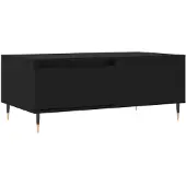 vidaXL Table basse noire 90x50x36,5 cm Bois composite