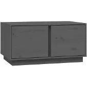 vidaXL Table basse Gris 80x50x40 cm Pin massif