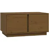 vidaXL Table basse marron miel 80x50x40 cm pin massif