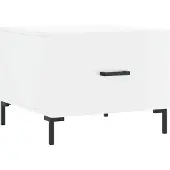 vidaXL Table basse blanc brillant 50x50x40 cm bois composite