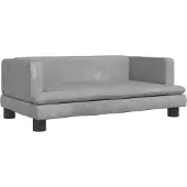 vidaXL Lit pour chien gris clair 80x45x30 cm velours