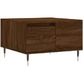vidaXL Table basse marron imitation chêne 55x55x36,5 cm Bois composite