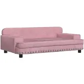vidaXL Lit pour chien rose 90x53x30 cm velours