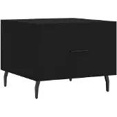 vidaXL Table basse noire 50x50x40 cm bois composite