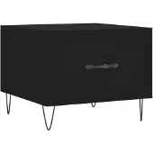 vidaXL Table basse noire 50x50x40 cm bois composite