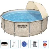 Bestway Power Steel Kit piscine avec toit 396x107 cm