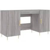 vidaXL Bureau Gris Sonoma 140x50x75 cm Bois composite