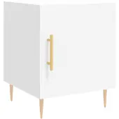 vidaXL Table de chevet blanc 40x40x50 cm bois d’ingénierie