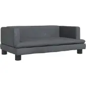 vidaXL Lit pour chien gris foncé 80x45x30 cm velours