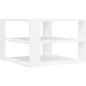 vidaXL Table basse blanche 59,5x59,5x40 cm Bois composite