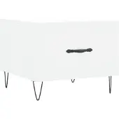 vidaXL Table basse blanche 50x50x40 cm bois composite