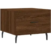 vidaXL Table basse marron imitation chêne 50x50x40 cm Bois composite