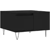 vidaXL Table basse noire 55x55x36,5 cm Bois composite