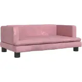 vidaXL Lit pour chien rose 80x45x30 cm velours