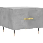 vidaXL Table basse gris béton 50x50x40 cm Bois composite