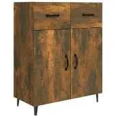vidaXL Sideboard chêne fumé 69,5x34x90 cm bois composite