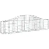 vidaXL Panier de gabions arqué 200x30x40/60 cm Fer galvanisé