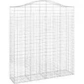 vidaXL Gabion voûté 200x50x220/240 cm fer galvanisé